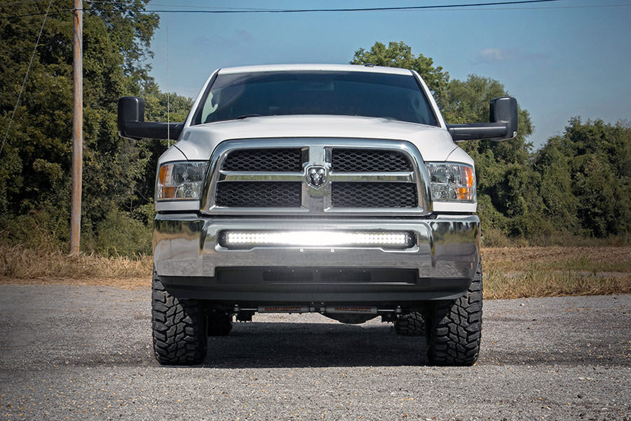 Rough Country Led Light Kit Bumper Mount 40" Chrome Dual Row Ram 2500/3500 (10-18) 70570CD