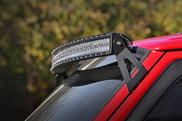 Rough Country Led Light Mount Upper Windshield 50" Curved Fits Jeep Cherokee Xj (84-01) 70517