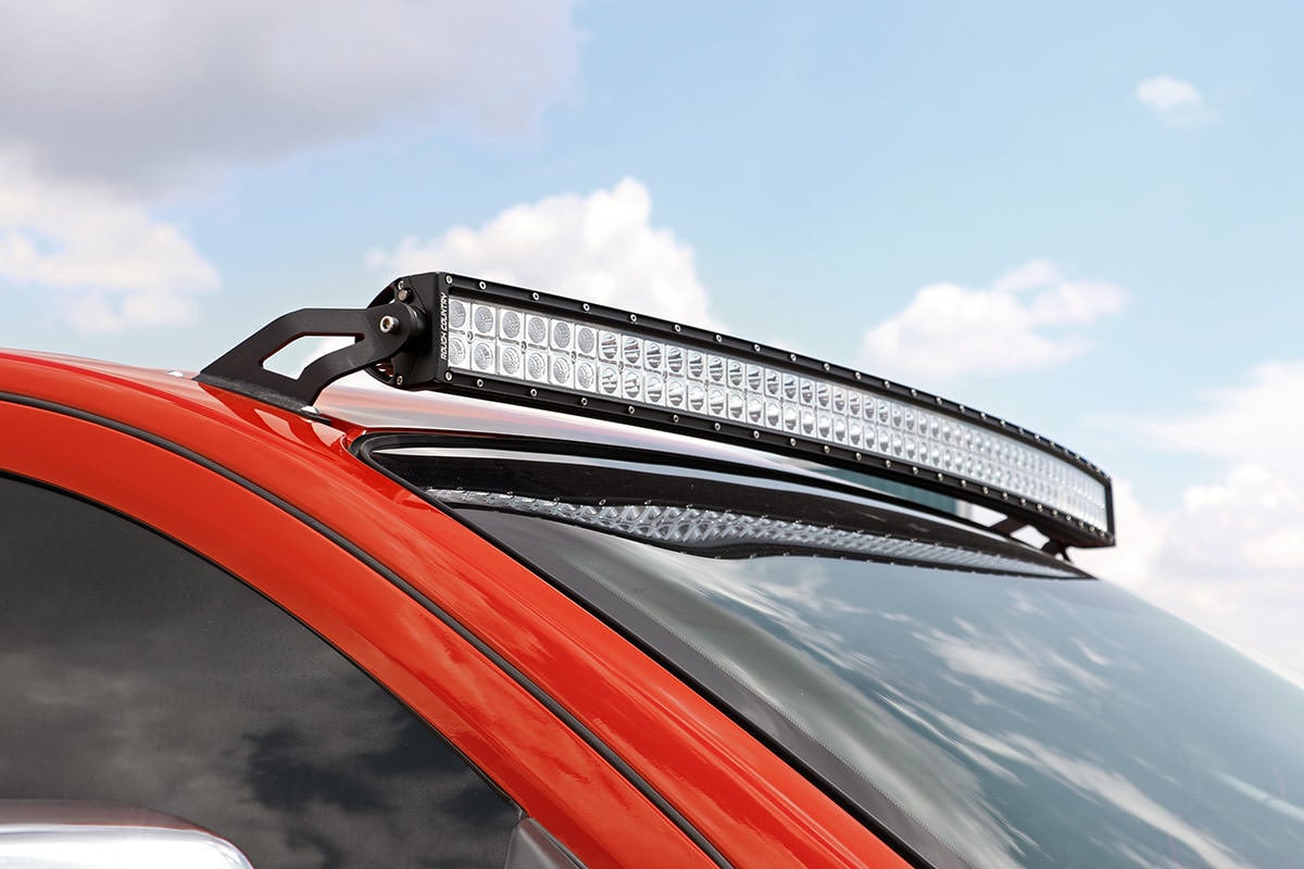 Rough Country Led Light Mount Upper Windshield 50" Curved Fits Nissan Titan (04-15) 70512