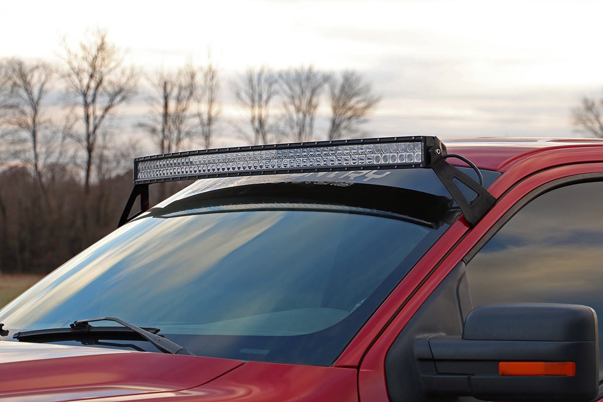 Rough Country Led Light Mount Upper Windshield 54" Curved Fits Ford F-150 (04-14) 70518