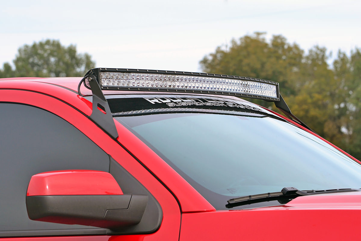 Rough Country Led Light Mount Upper Windshield 54" Curved Fits Chevy/GMC 2500HD/3500HD (15-19) 70514A