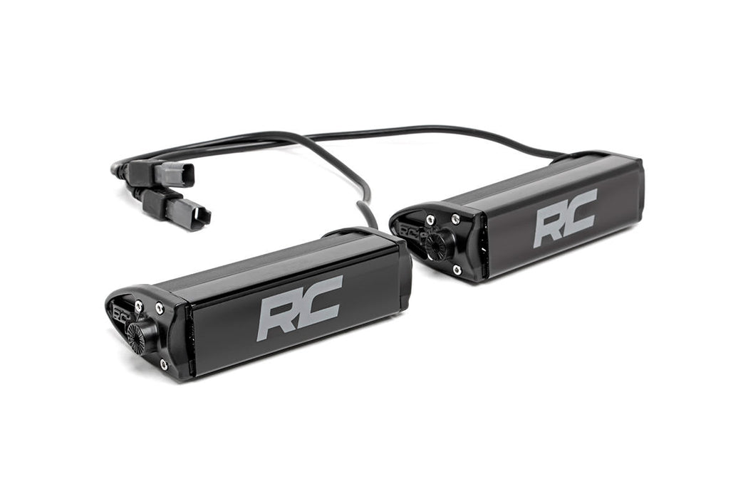 Rough Country Chrome Series Led Light Bar 6 Inch Single Row Pair 70706