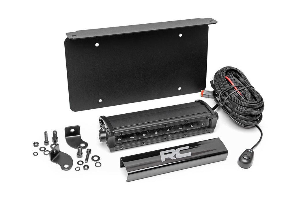 Rough Country Led Light Kit License Plate Mount 8" Single Row Black Series 70183