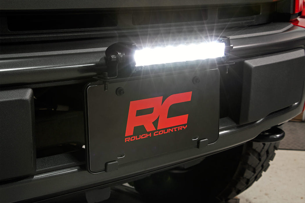 Rough Country Led Light Kit License Plate Mount 8" Single Row Black Series 70183