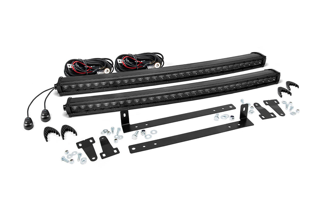 Rough Country Led Light Kit Grille Mount Dual 30" Black Single Row Ford F-150 (09-14) 70662