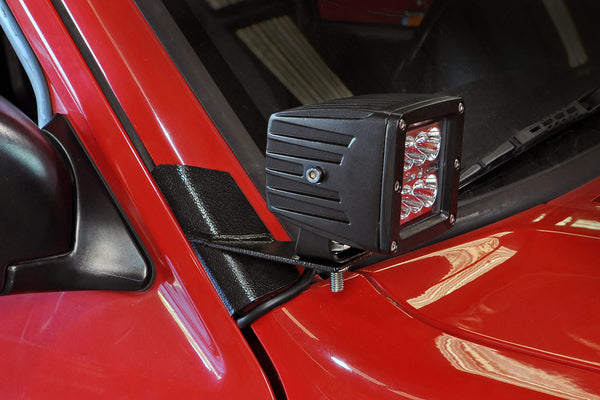 Rough Country Led Light Mount Lower A-Pillar Pod Pair Fits Jeep Cherokee Xj (84-01) 70525