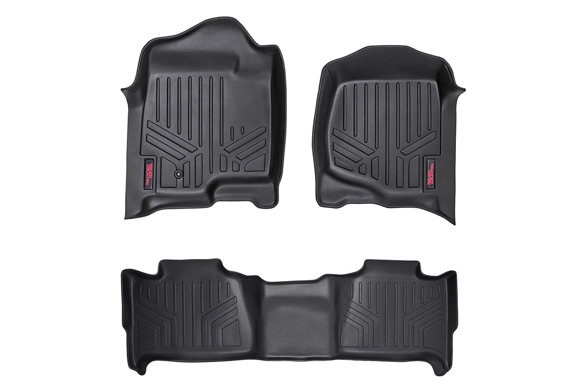 Rough Country Floor Mats Fr & Rr Fits Chevy/GMC Tahoe/Yukon 2WD/4WD (2007-2014) M-20715