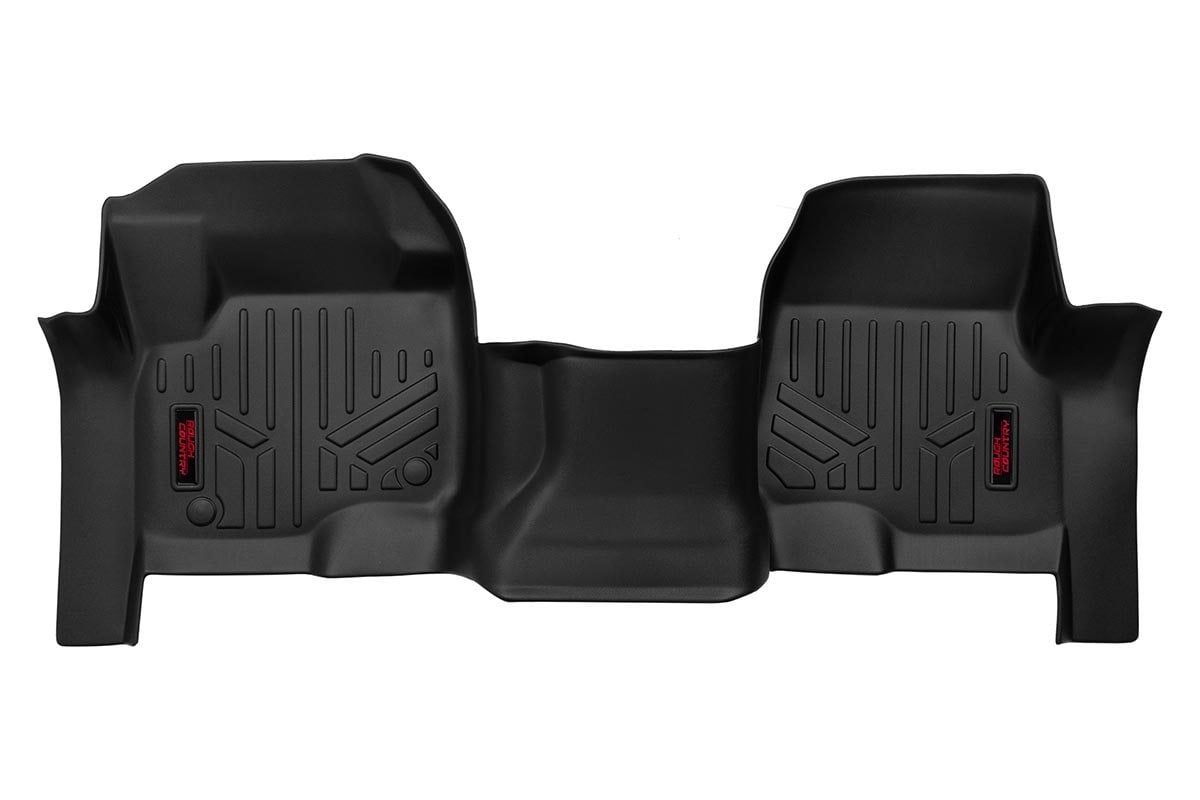 Rough Country Floor Mats Front Over Hump Fits Ford F-250 Super Duty (17-23)/F-350 Super Duty (17-23) M-5117