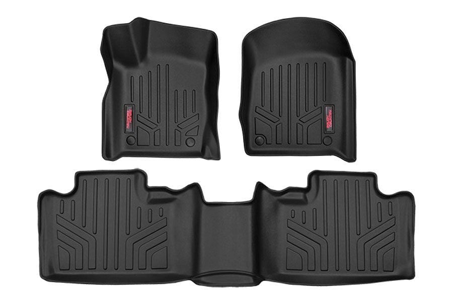Rough Country Floor Mats Front And Rear Fits Jeep Grand Cherokee 2WD/4WD (13-20) M-60300