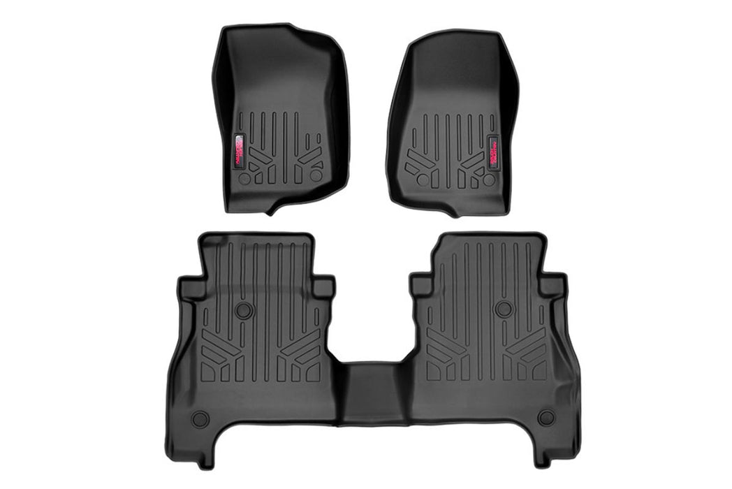 Rough Country Floor Mats Fr & Rr Rr Lockable Jeep Gladiator Jt 4Wd (20-23) M-61501