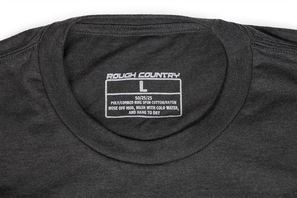 Rough Country T-Shirt Born & Raised Black Lg 84081LG