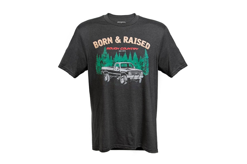 Rough Country T-Shirt Born & Raised Black Lg 84081LG