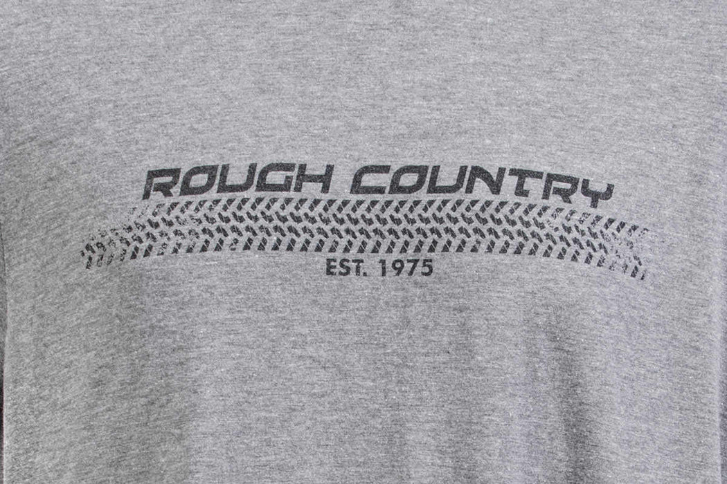 Rough Country T-Shirt Horizontal Tread Grey Md 84077MM