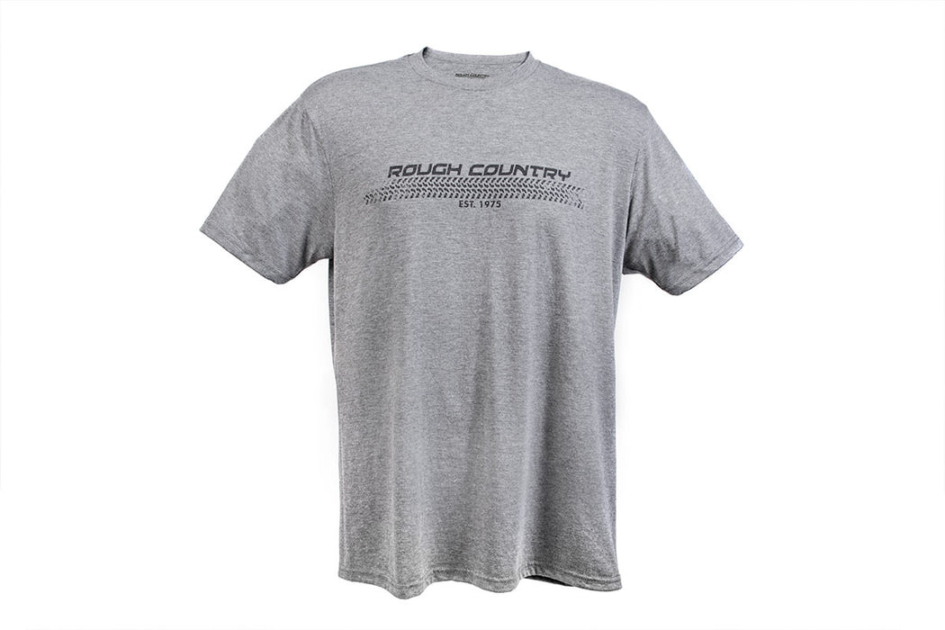 Rough Country T-Shirt Horizontal Tread Grey Md 84077MM