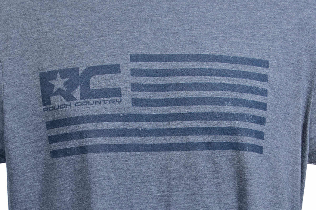 Rough Country T-Shirt American Flag Blue Md 84079MM
