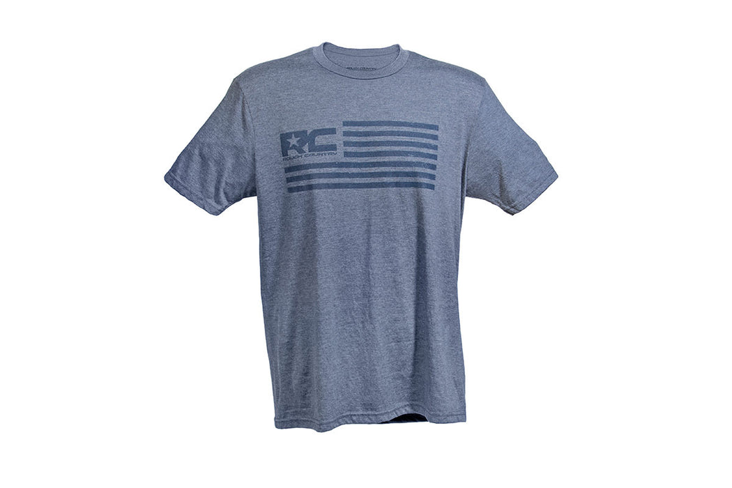 Rough Country T-Shirt American Flag Blue Sm 84079SM