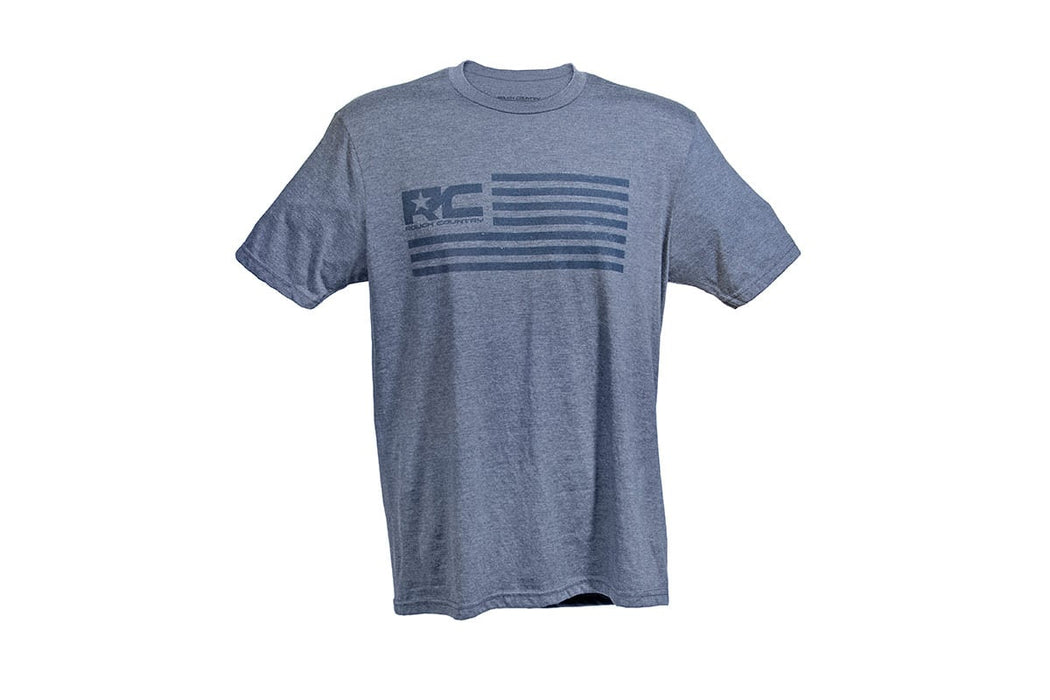 Rough Country T-Shirt American Flag Blue Md 84079MM