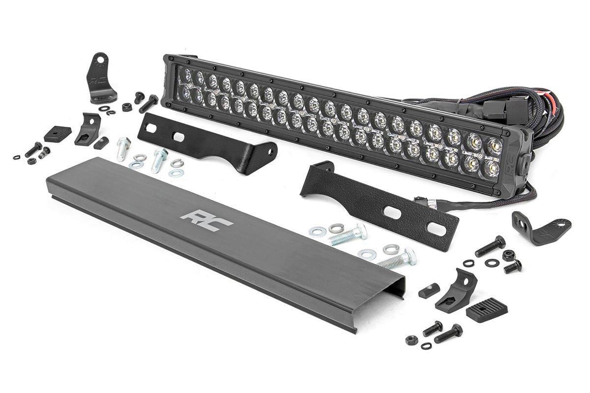 Rough Country Fits Jeep 20In Led Bumper Kit Black Series W/ Cool White Drl (11-20 Wk2 Grand Cherokee) 70773DRL