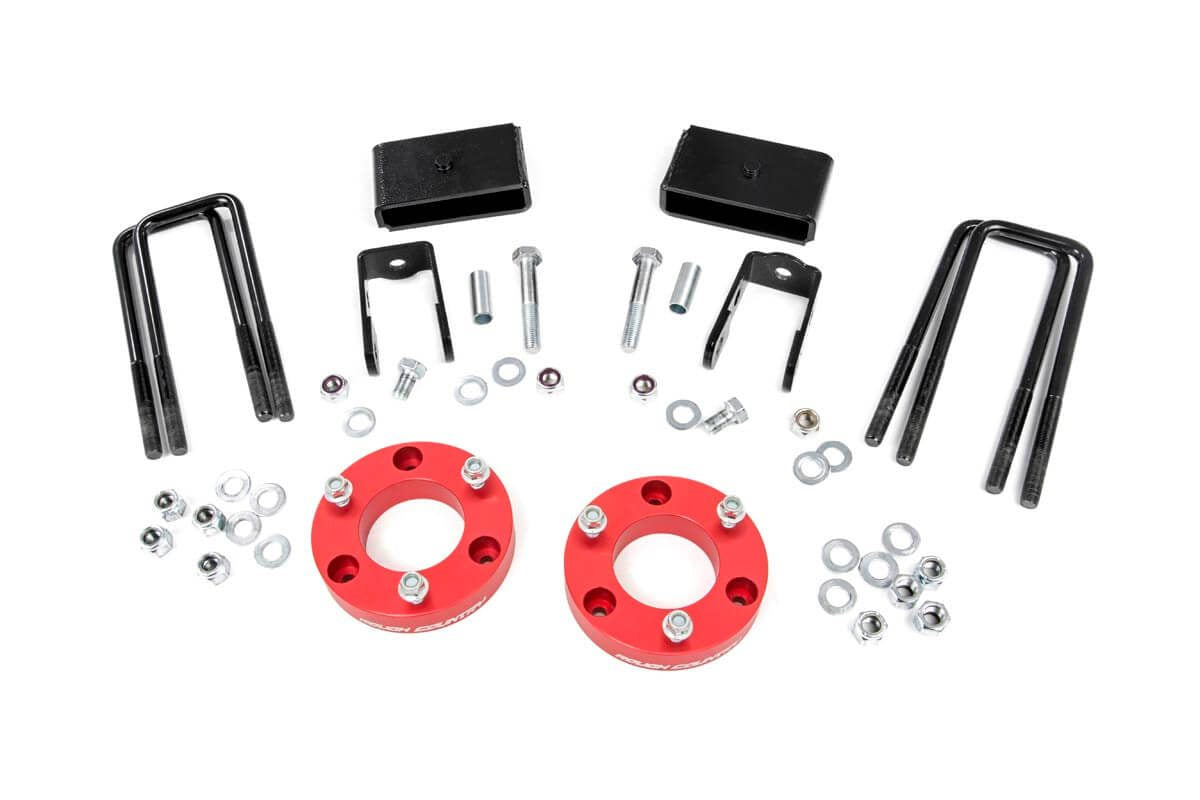 Rough Country 2 Inch Lift Kit Red Spacers Fits Nissan Titan Xd 2WD/4WD (2016-2023) 868RED