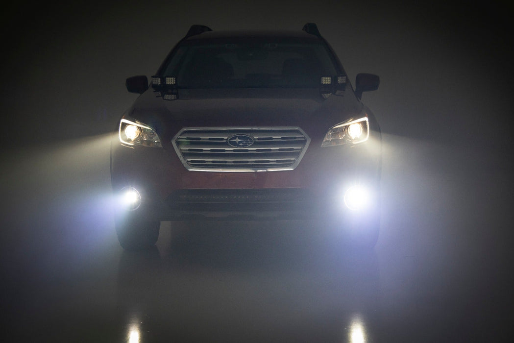 LED Light | Fog Mount | 2" Black Pair | SAE | Subaru Outback (15-19)