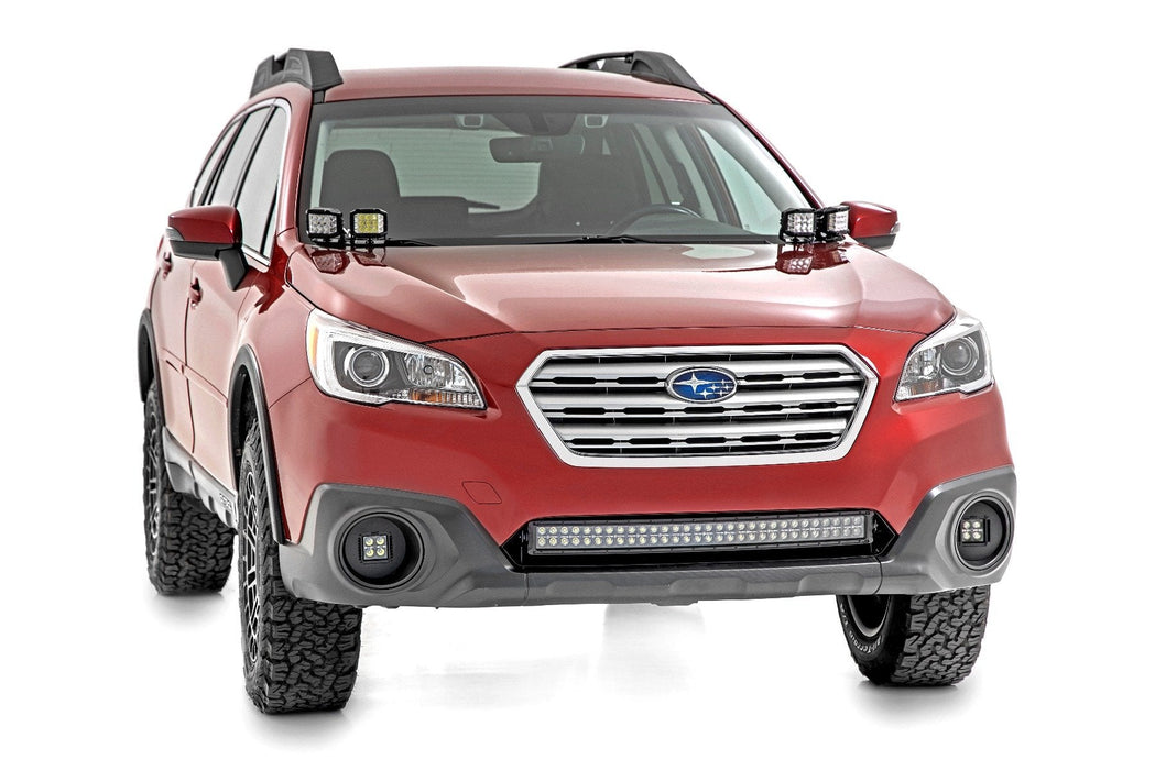 LED Light | Bumper Mount | 30" Black Dual Row | Amber DRL | Subaru Outback (15-19)