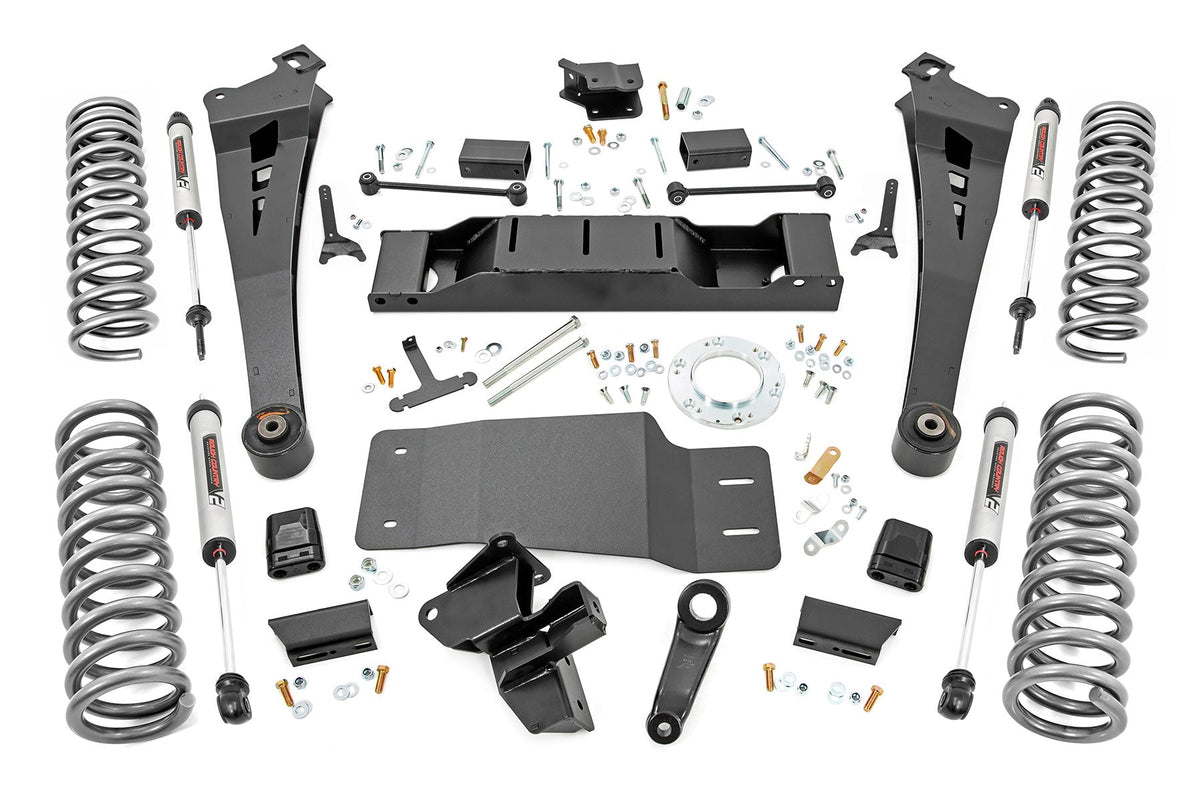 Rough Country 5 Inch Lift Kit Dual Rate Coils V2 Non-Aisin Fits RAM 2500 (19-23) 38370