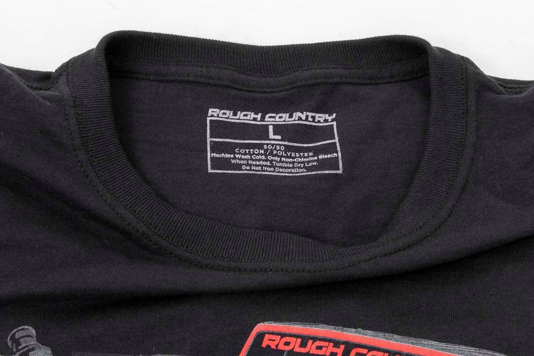 Rough Country T-Shirt | Long Sleeve | Vertex | Black | 2XL
