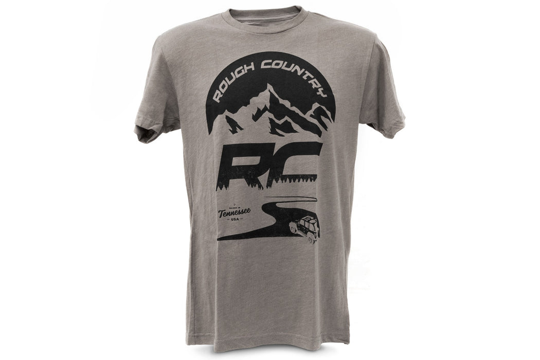 Rough Country T-Shirt Rc Mountains Warm Gray Sm 84095SM