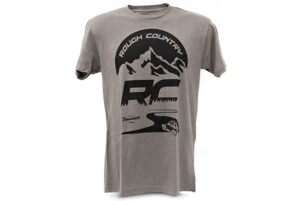 Rough Country T-Shirt Rc Mountains Warm Gray Md 84095MD