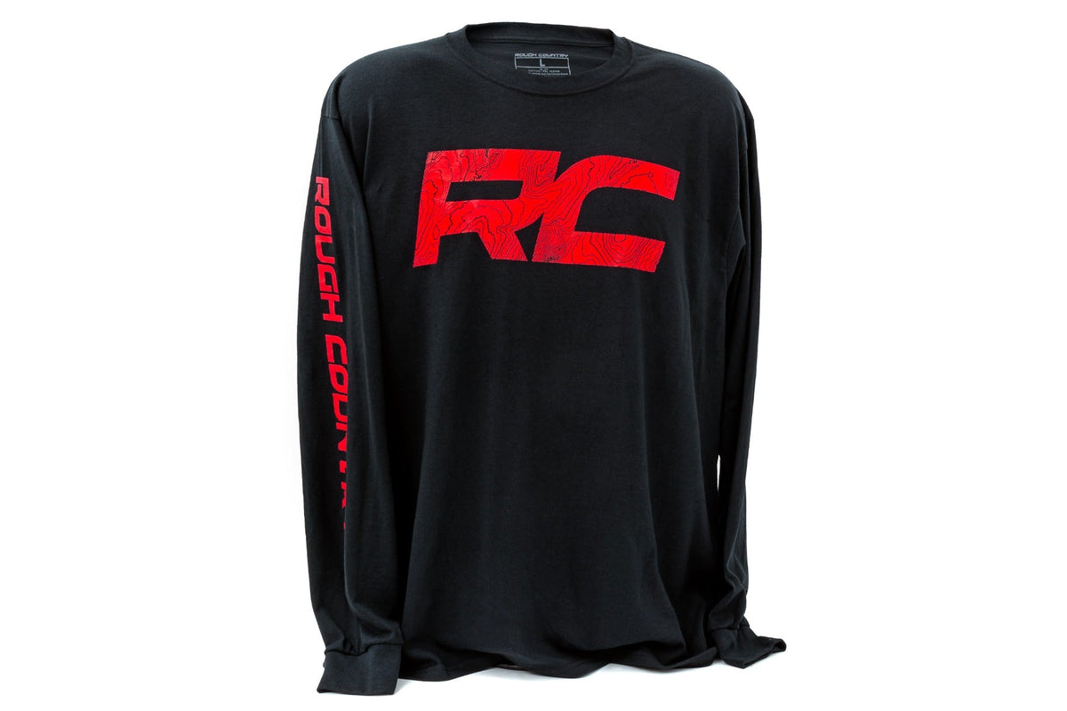 Rough Country Long Sleeve Rc Tread Sleeve Black|2 Xl 840992XL