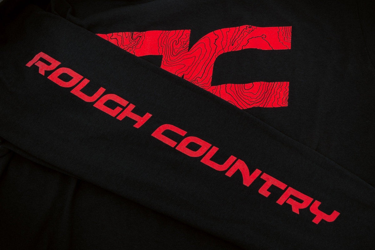 Rough Country Long Sleeve Rc Tread Sleeve Black|3Xl 840993XL