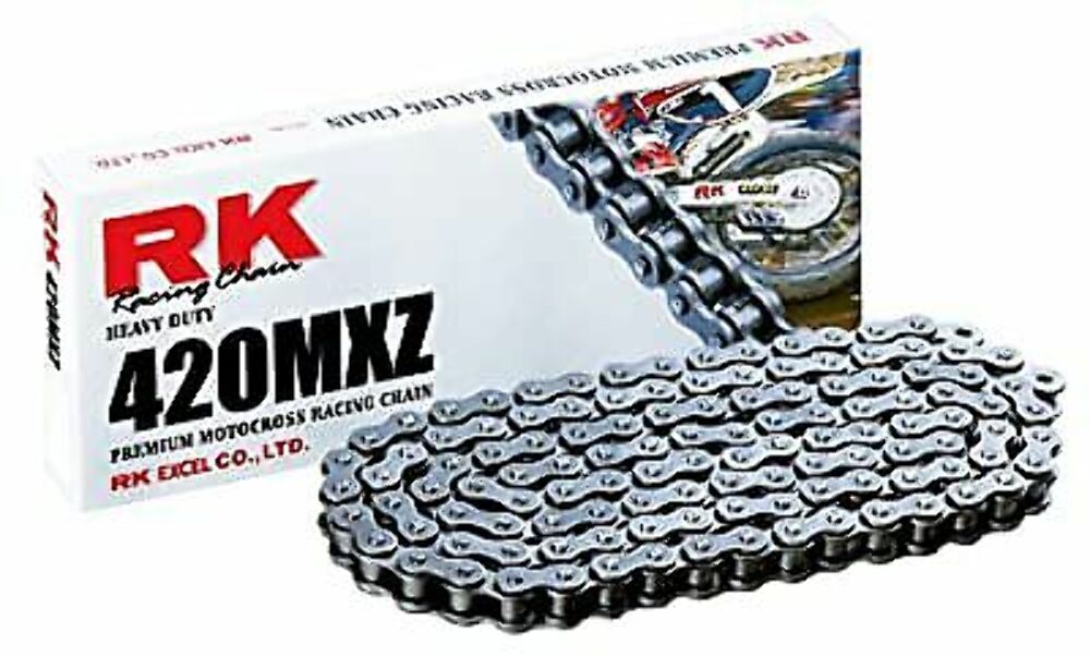 RK Racing Chain 420MXZ-126 (420 Series) Steel 126 Link Heavy Duty MX/SX Racing