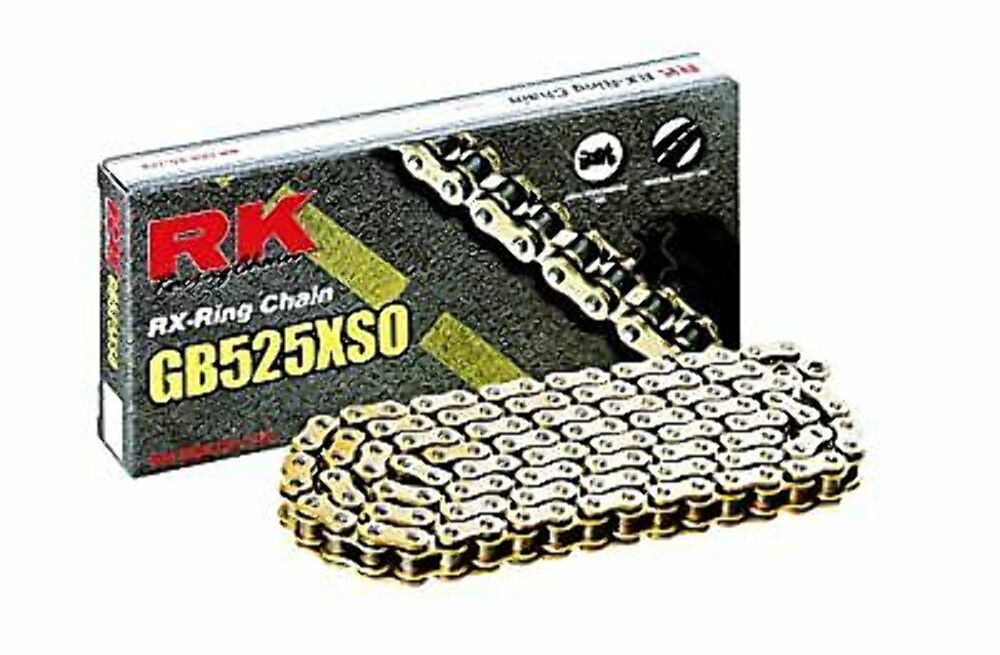 RK Racing Chain GB525XSO-112 (525 Series) Gold 112 Link High Performance Street