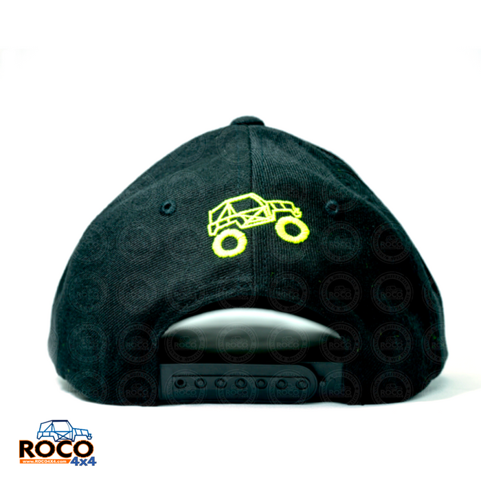 ROCO 4X4 Black Rounded Peak Cap