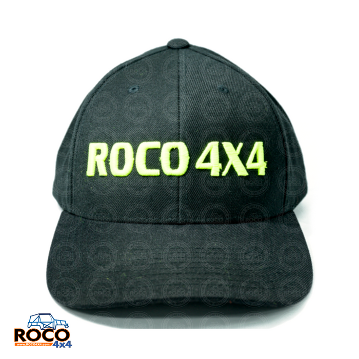 ROCO 4X4  Black Rounded Peak Cap