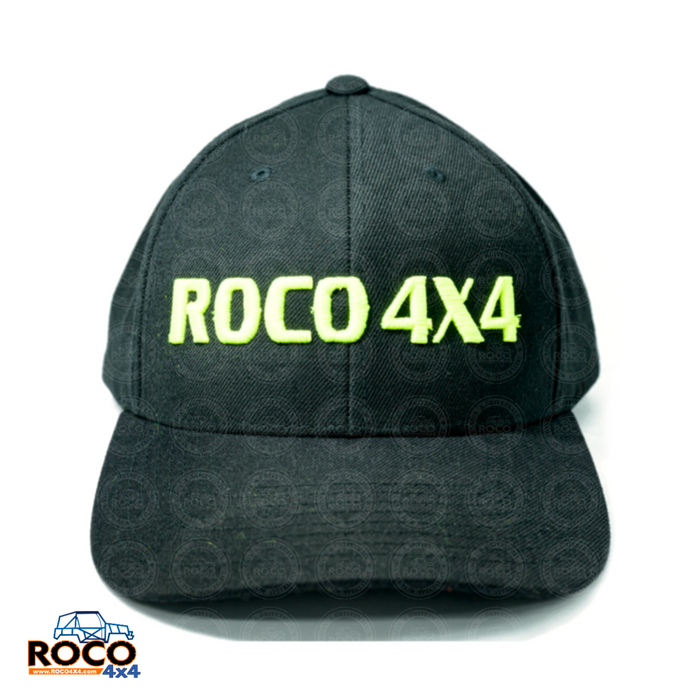 ROCO 4X4 Black Rounded Peak Cap