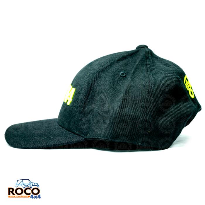 ROCO 4X4 Black Rounded Peak Cap