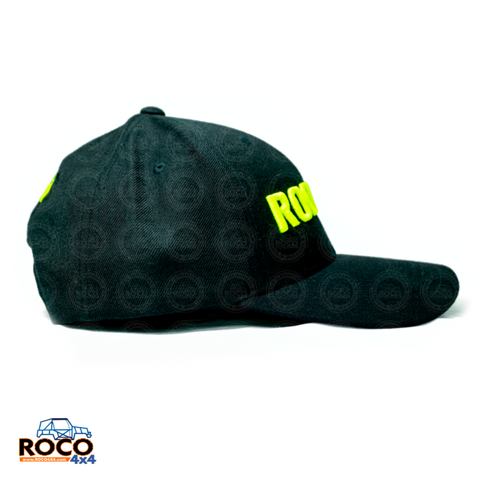 ROCO 4X4 Black Rounded Peak Cap