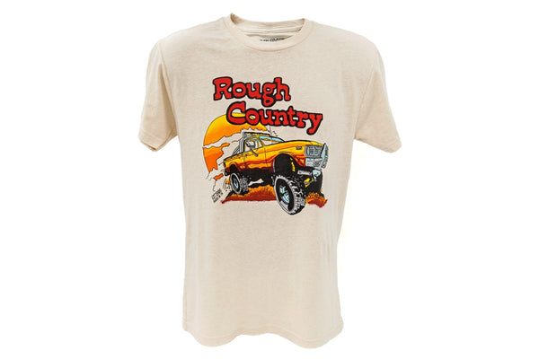 Rough Country T-Shirt Throwback Cream Lg 84091LG