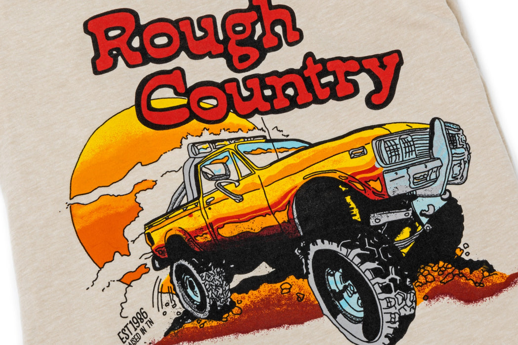 Rough Country T-Shirt Throwback Cream Sm 84091SM