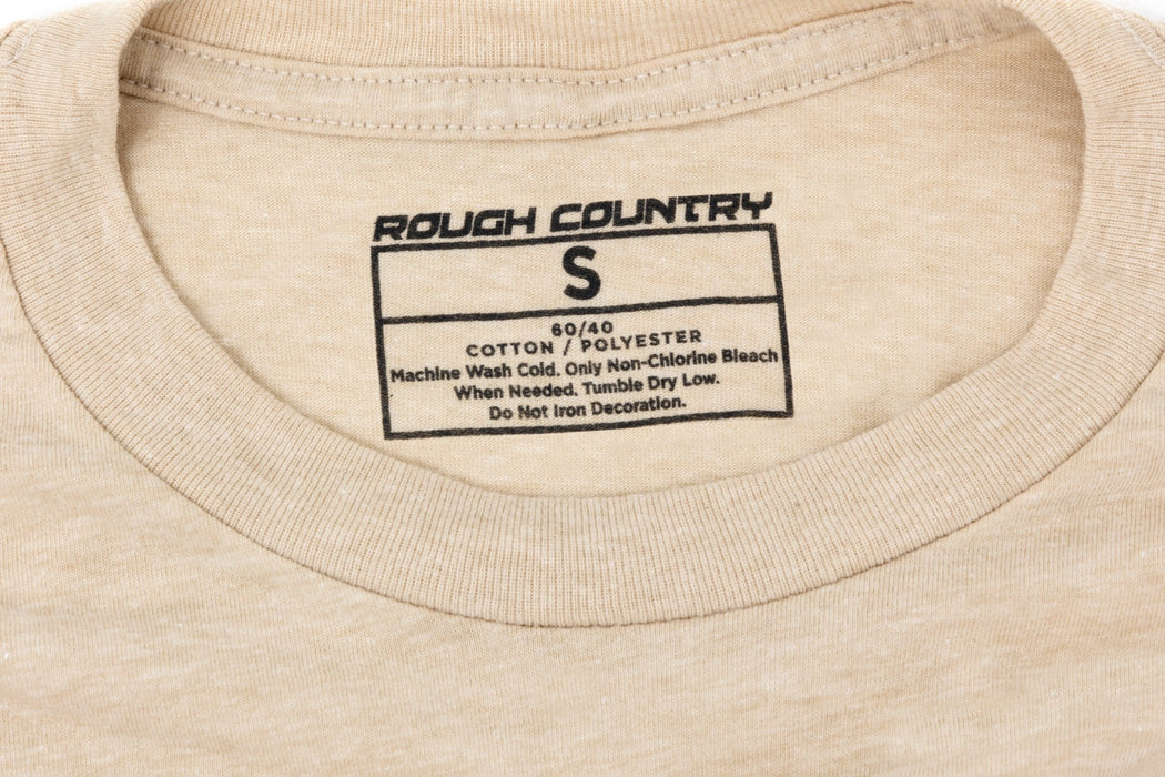 Rough Country T-Shirt Throwback Cream Sm 84091SM