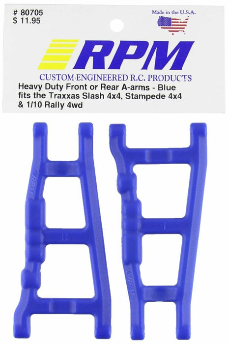 RPM 80705 Front/Rear A-Arms Blue Slash/Stampede 4x4 Blue