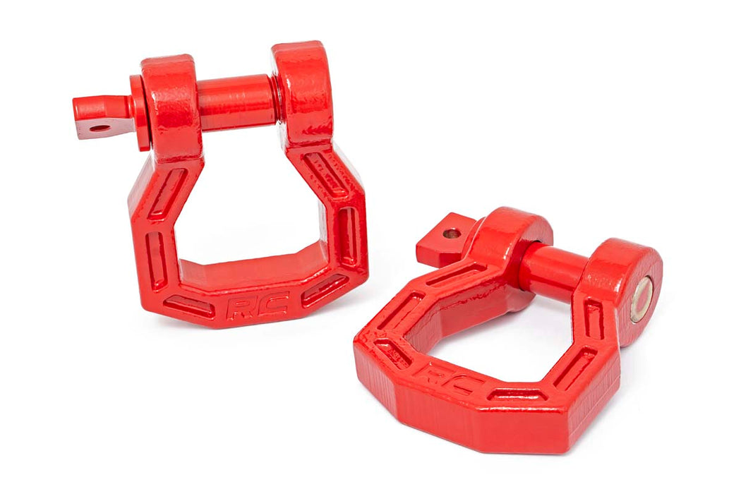Rough Country D-Ring Forged Pair Red RS119