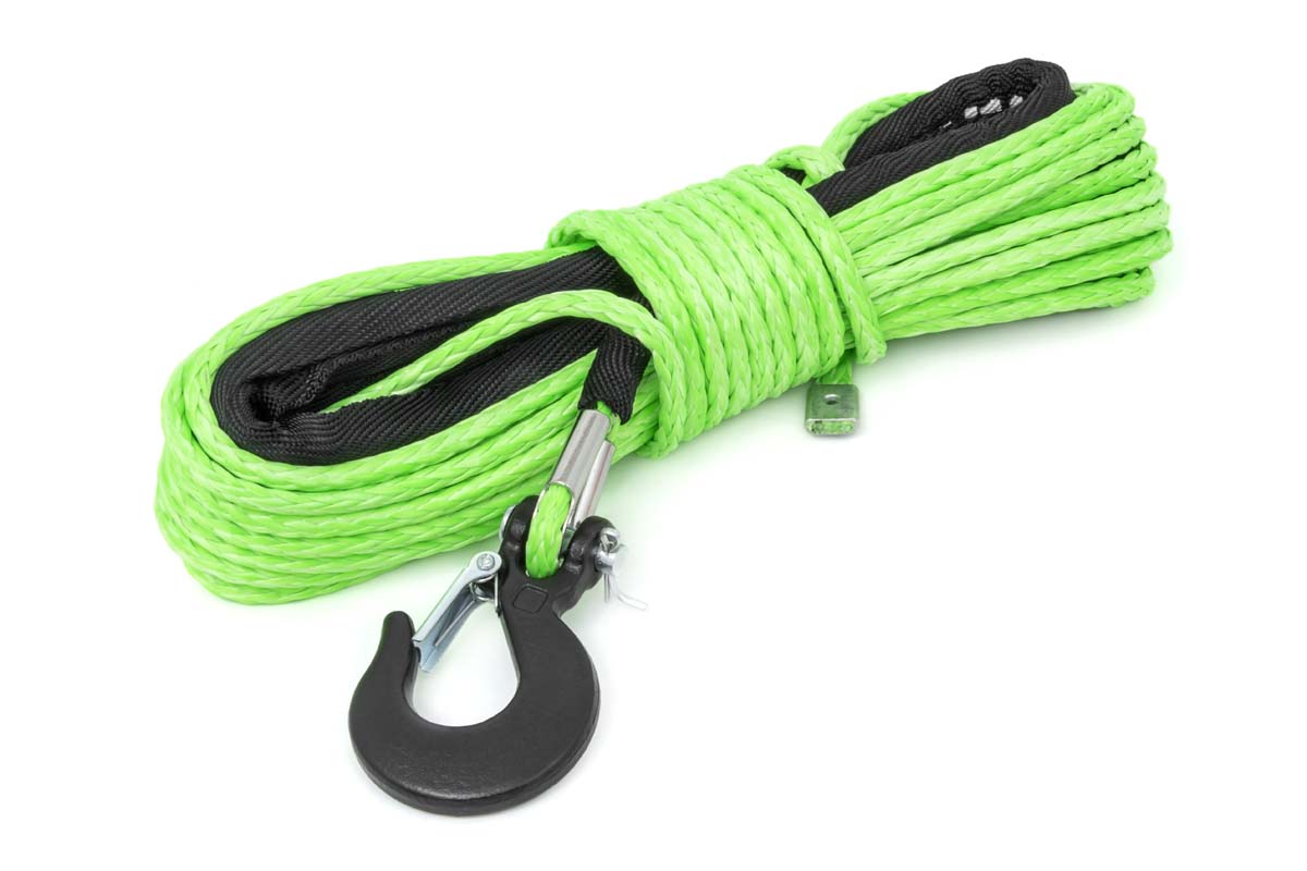 Rough Country Synthetic Rope 1/4 Inch 50 Ft Lime Green RS142