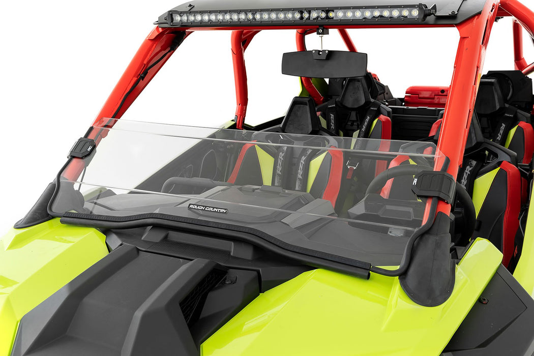 Rough Country Half Windshield Scratch Resistant Polaris Rzr Pro/Turbo R 98102011A