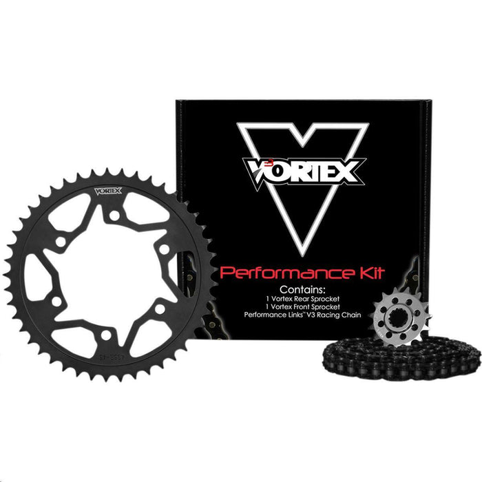 Vortex Ck6459 Wss Warranty Chain And Sprocket Kit, Black Fits Yamaha Yzf-R1 S CK6459