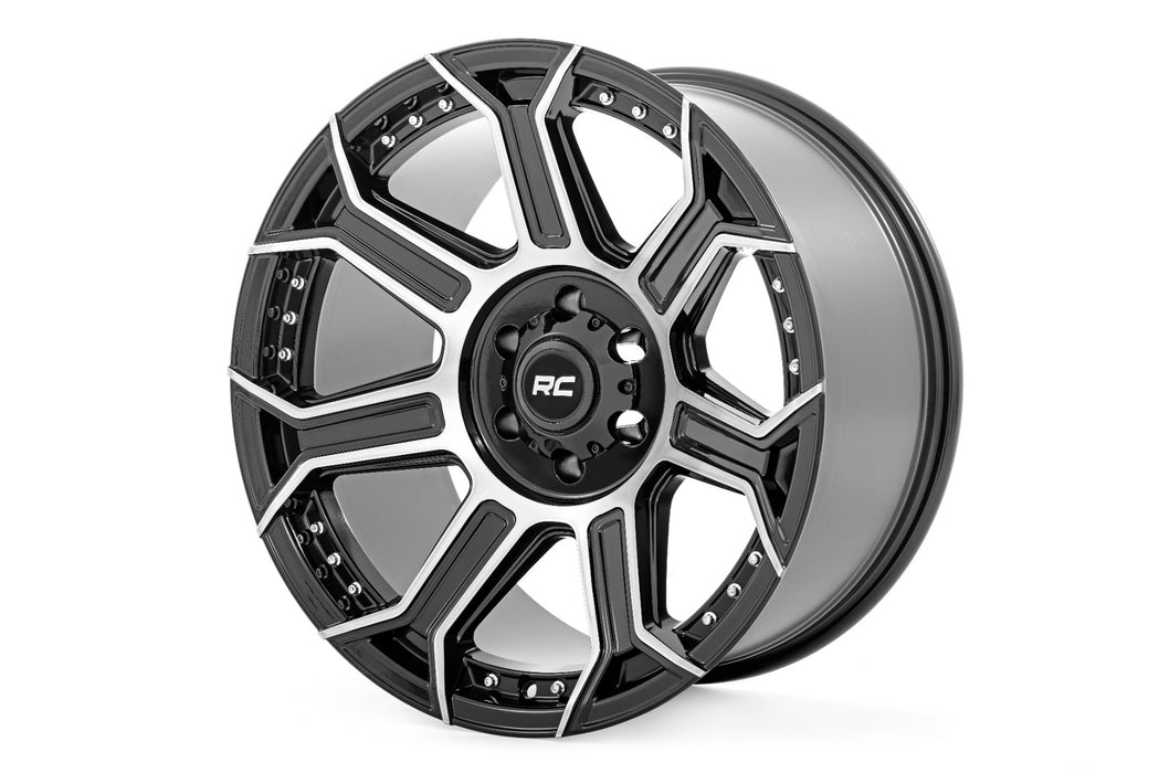 Rough Country 89 Series Wheel One-PieceBlack Machined Gun Metal 22X10 8X17019M 89221011