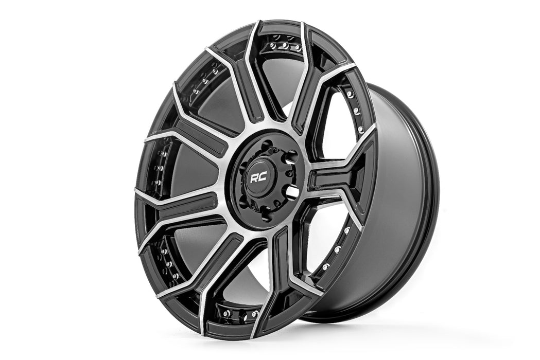 Rough Country 89 Series Wheel One-Piece Black Machined Gun Metal 20X10 8X170-19M 89201011