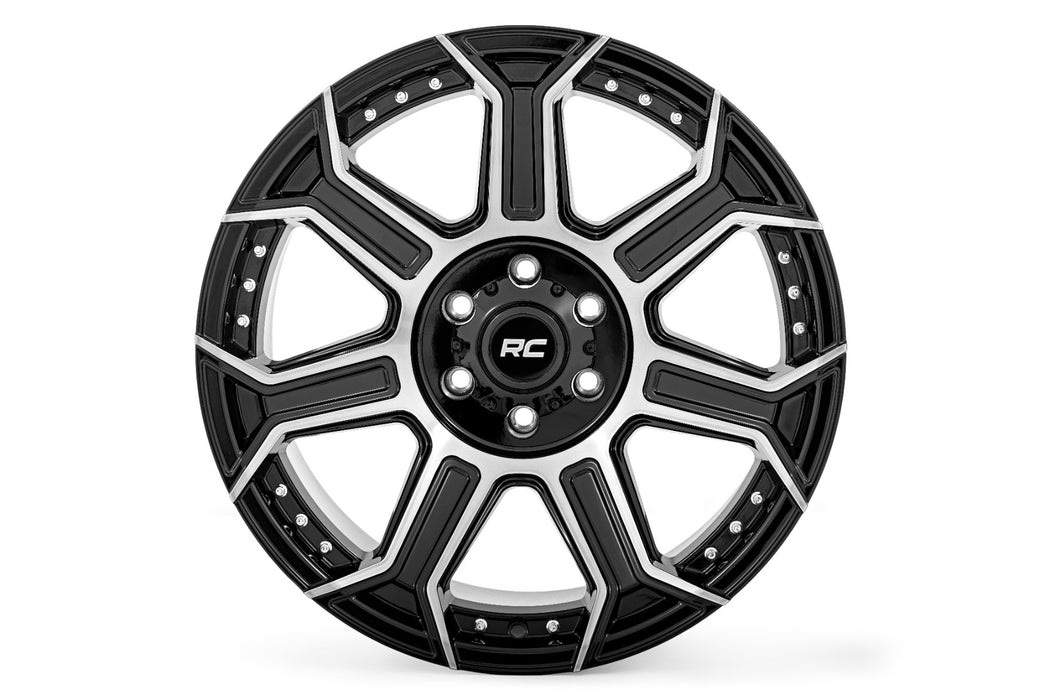 Rough Country 89 Series Wheel One-Piece Black Machined Gun Metal 20X10 8X170-19M 89201011