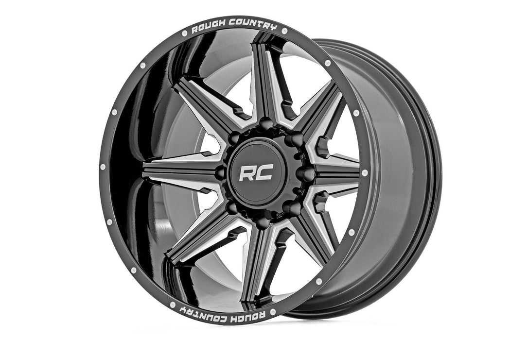 Rough Country 91M Series Wheel One-Piece Gloss Black 20X12 6-5.544Mm 91201212M